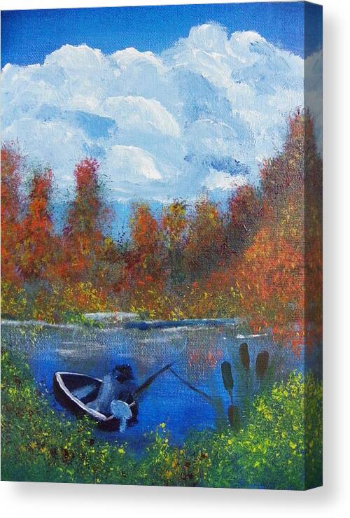  Canvas Print featuring the painting Peace and Quiet by Peggy King