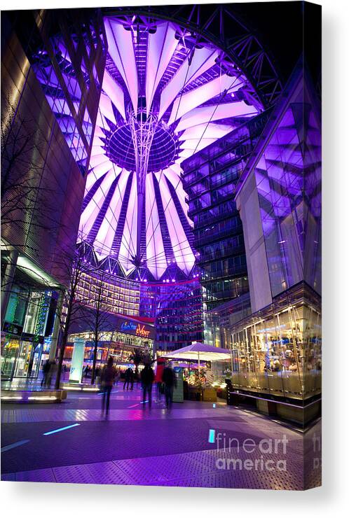 Berlin Canvas Print featuring the photograph Purple Berlin by Mike Reid