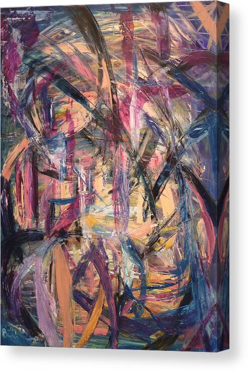 Abstract Canvas Print featuring the painting Relationships by Beverly Smith