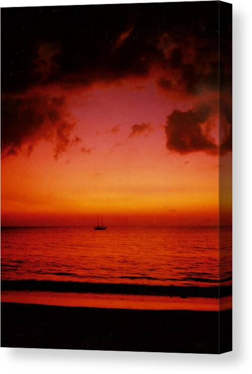 Sunset Canvas Print featuring the photograph Solo by Kurt Van Wagner