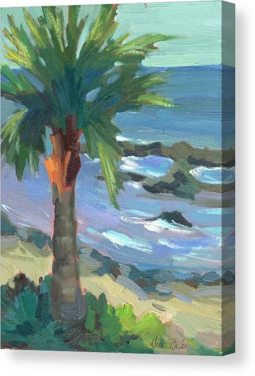 Turquoise Water Canvas Print featuring the painting Turquoise Water by Diane McClary