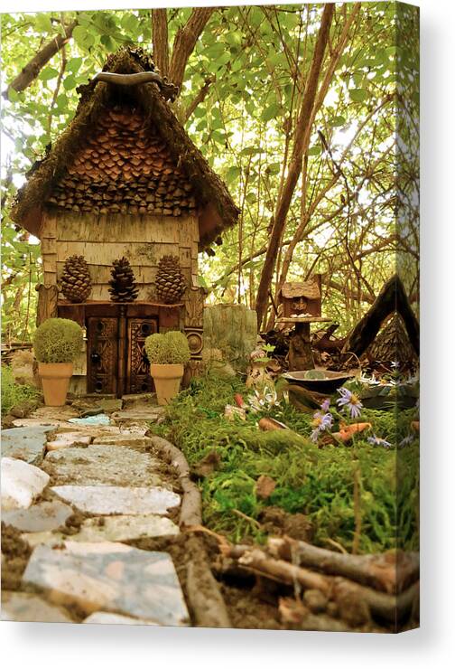 Faerie House Canvas Print featuring the photograph Up the Path by Azthet Photography