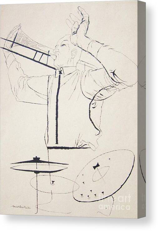 Print Canvas Print featuring the drawing Jazz Image by Thea Recuerdo