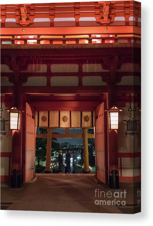 Shinto Canvas Print featuring the photograph Fushimi Inari Taisha, Kyoto Japan by Perry Rodriguez