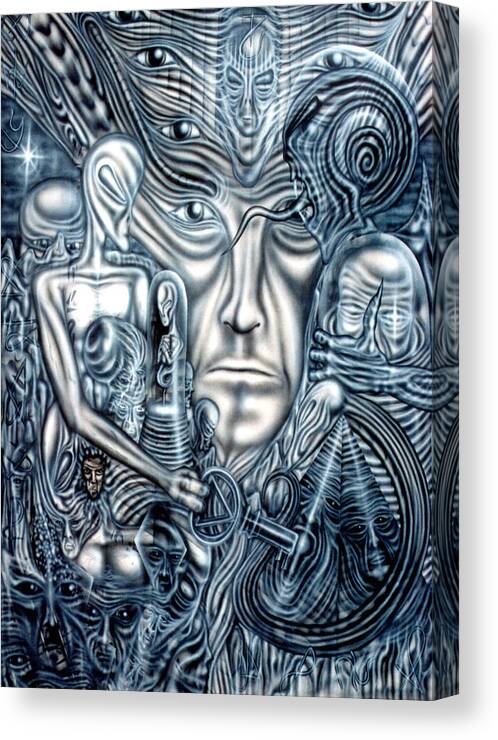 Alien Canvas Print featuring the painting I Am by Leigh Odom