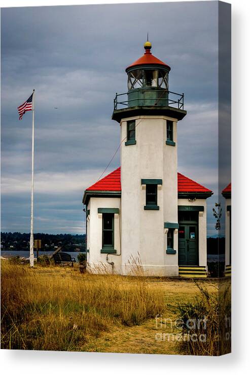 Lighthouse Canvas Print featuring the photograph Point Robinson Lighthouse,Vashon Island.WA #1 by Sal Ahmed