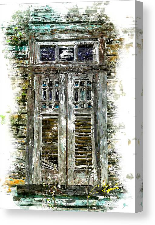 Window Canvas Print featuring the digital art The Window #2 by Charlie Roman