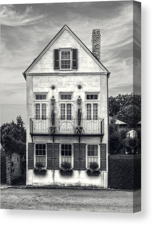Frank J Benz Canvas Print featuring the photograph 1780 Charleston South Carolina Home - 3 by Frank J Benz