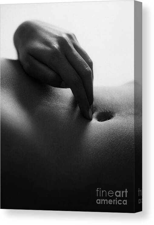 Nude Canvas Print featuring the photograph Human form abstract body part by Anonymous