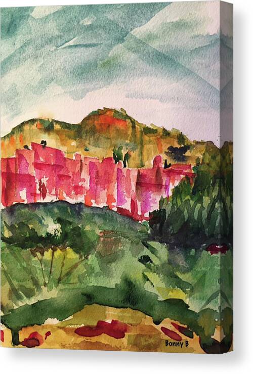 Sedona Canvas Print featuring the painting Sedona by Bonny Butler