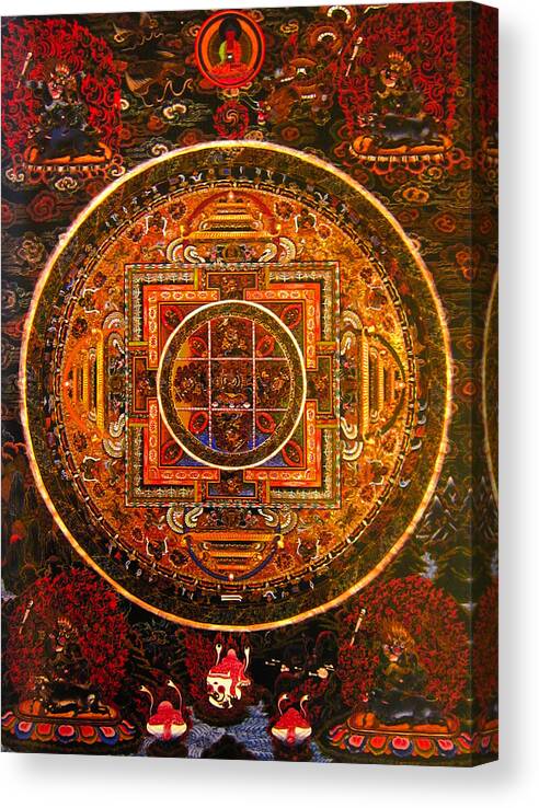 Buddhism Canvas Print featuring the painting Buddhist Painting #7 by Steve Fields