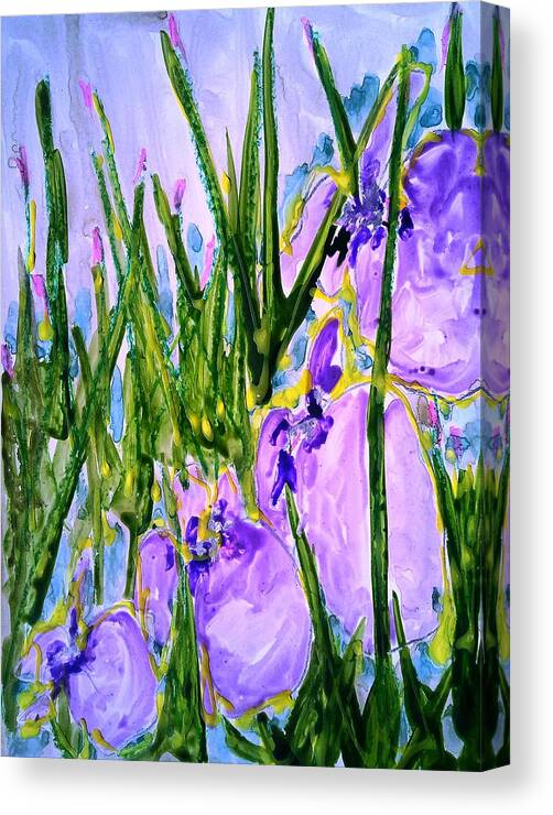 Abstract Canvas Print featuring the painting Divine Flowers #713 by Baljit Chadha