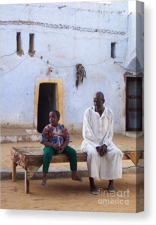 Africa Canvas Print featuring the photograph A Courtyard in Time by Erin Dorrance