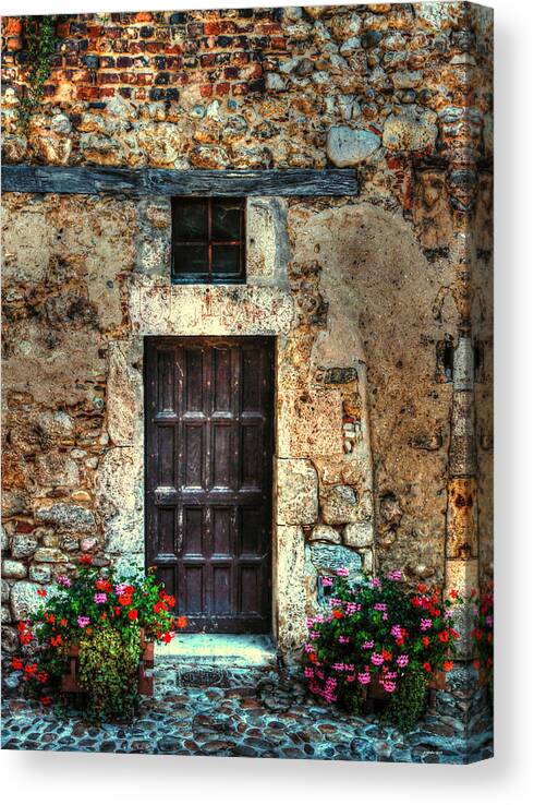 Europe Canvas Print featuring the photograph A Door in France by Tom Prendergast