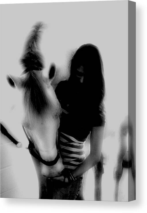 Horse Canvas Print featuring the photograph A Girl and Her Horse by Donna Thomas