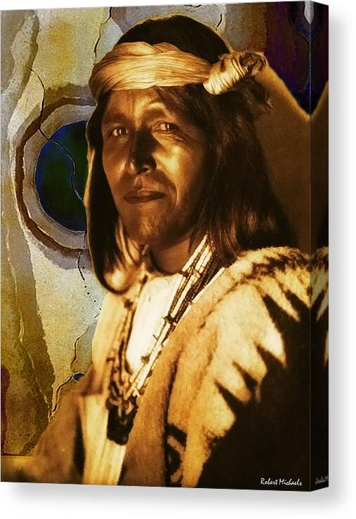 Native American Canvas Print featuring the photograph A Jimez Indian by Robert Michaels