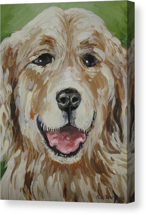 Natalie Eisen Canvas Print featuring the painting Abby by Outre Art Natalie Eisen