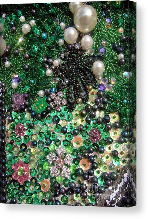 Embroidered Wall Hanging Sequins and Beads Embroidery Abstract