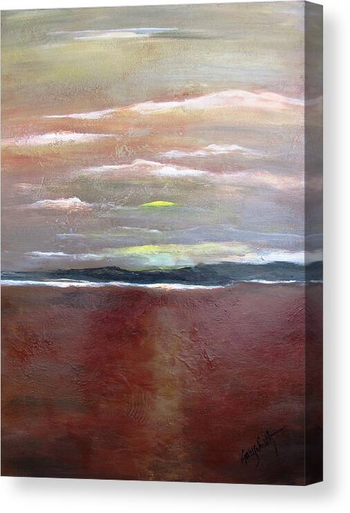 Sun Canvas Print featuring the painting Across the Horizon by Gary Smith