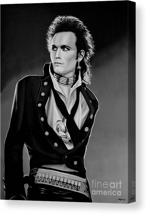 Adam Ant Canvas Print featuring the painting Adam Ant Painting by Paul Meijering
