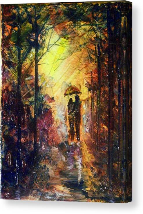 Art Canvas Print featuring the painting After The Rain by Raymond Doward