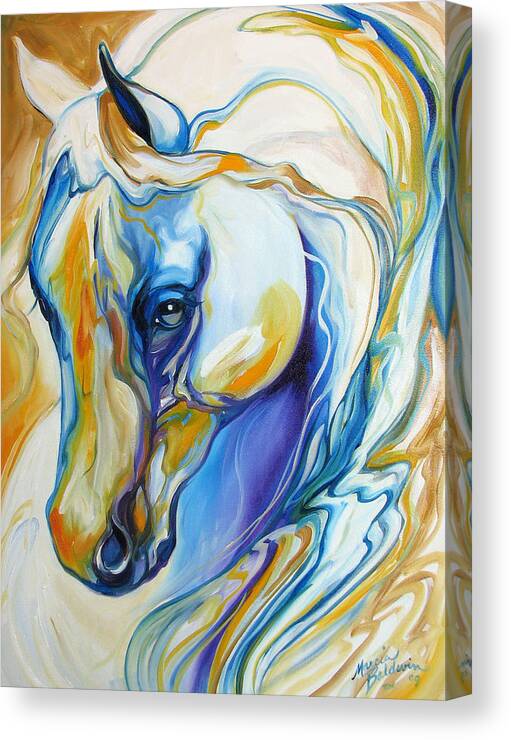 Horse Canvas Print featuring the painting Arabian Abstract by Marcia Baldwin