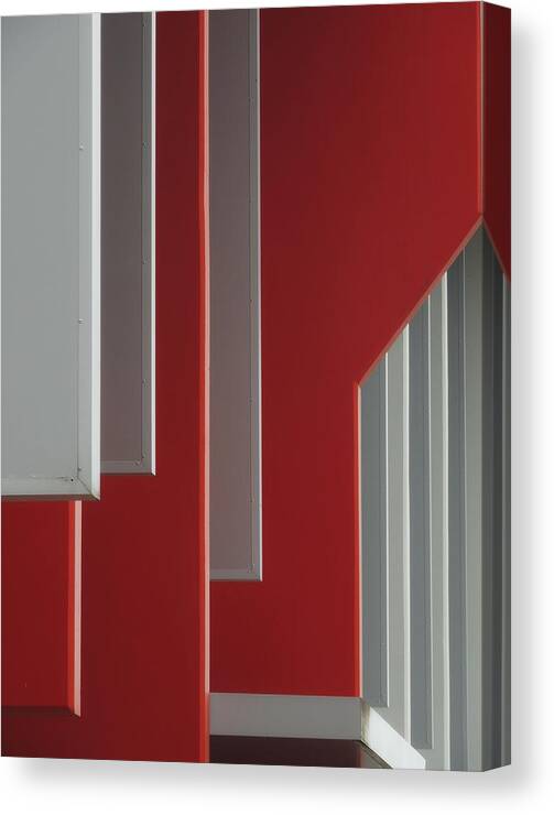 Architectural Abstract Canvas Print featuring the photograph Architectural Rhythms by Denise Clark