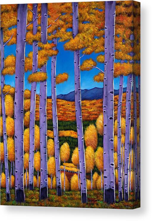 Autumn Aspen Canvas Print featuring the painting Aspen Country II by Johnathan Harris