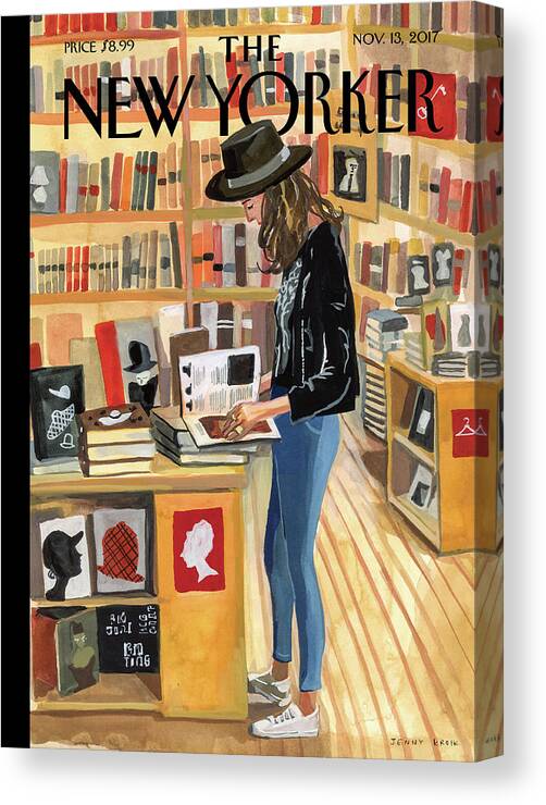At The Strand Canvas Print featuring the painting At The Strand by Jenny Kroik