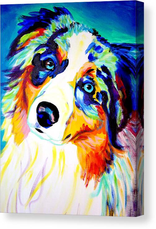 Australian Canvas Print featuring the painting Aussie - Moonie by Dawg Painter