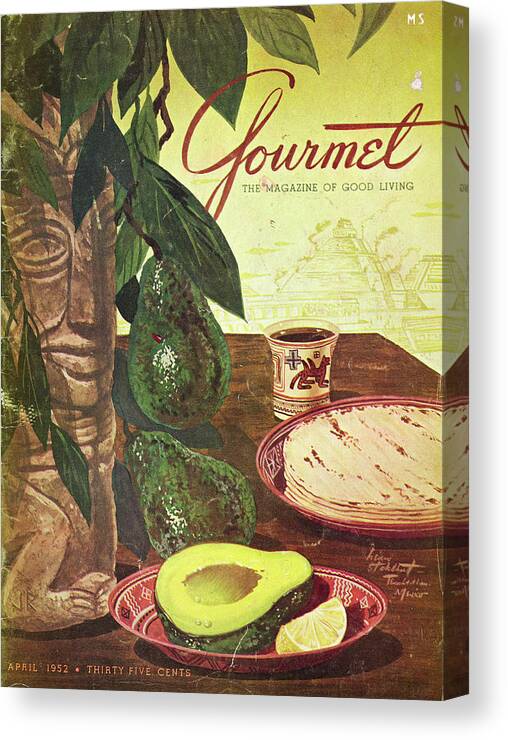Food Canvas Print featuring the photograph Avocado And Tortillas by Henry Stahlhut