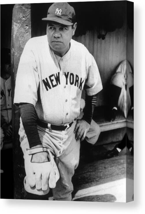Babe Ruth In The New York Yankees Canvas Print / Canvas Art by