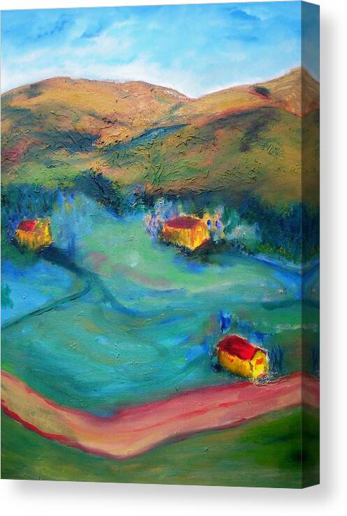 Landscape Canvas Print featuring the painting Beit Shemesh by Suzanne Udell Levinger