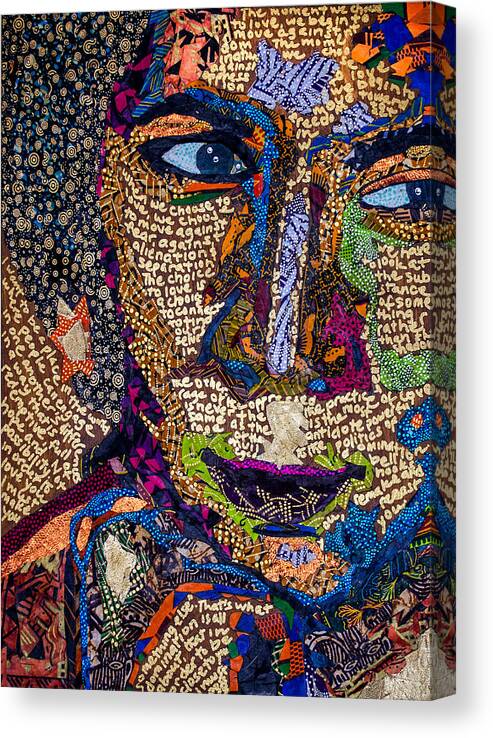 Bell Hooks Canvas Print featuring the tapestry - textile Bell Hooks Unscripted by Apanaki Temitayo M