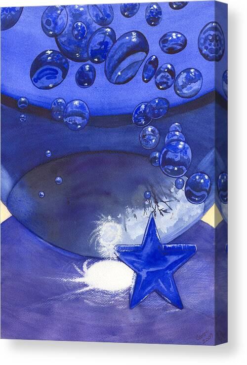 Blue Canvas Print featuring the painting Blue by Catherine G McElroy