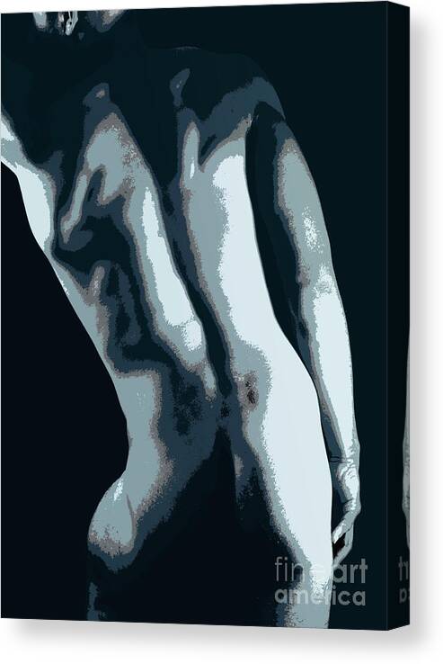 Figure Canvas Print featuring the photograph Blue Contour by Robert D McBain