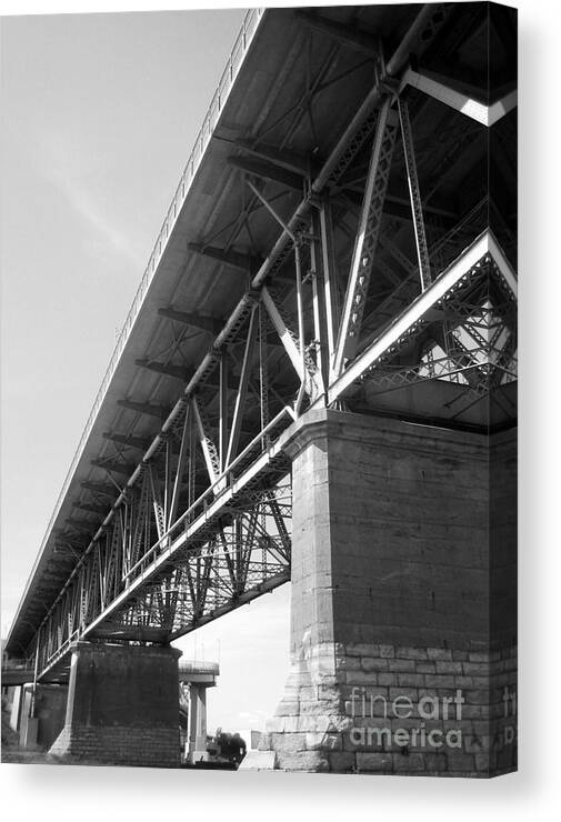 Bridges Canvas Print featuring the photograph Bridge Ile ste Helene by Reb Frost