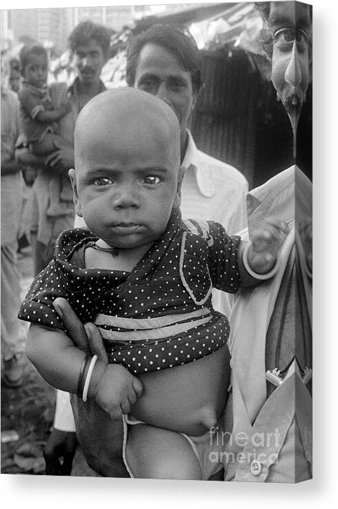 Buddha Baby Canvas Print featuring the photograph Buddha Baby, Mumbai India by Wernher Krutein