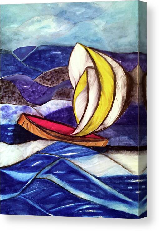 Seacape Canvas Print featuring the digital art Bump by Dennis Ellman