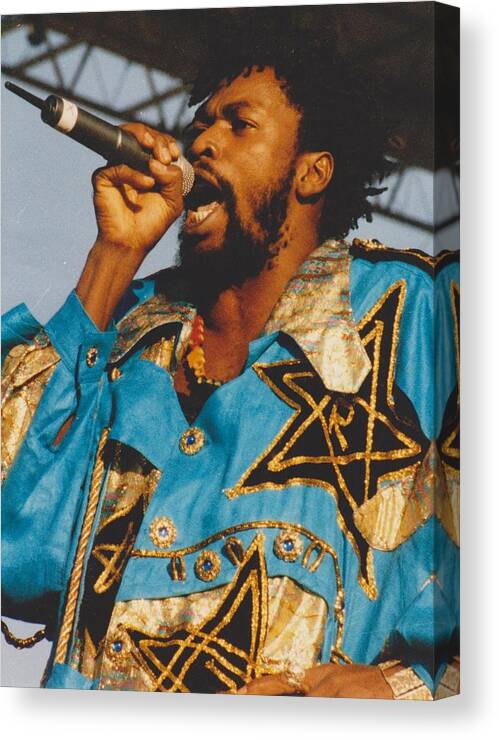 Reggae Singer Canvas Print featuring the photograph Capleton by Mia Alexander