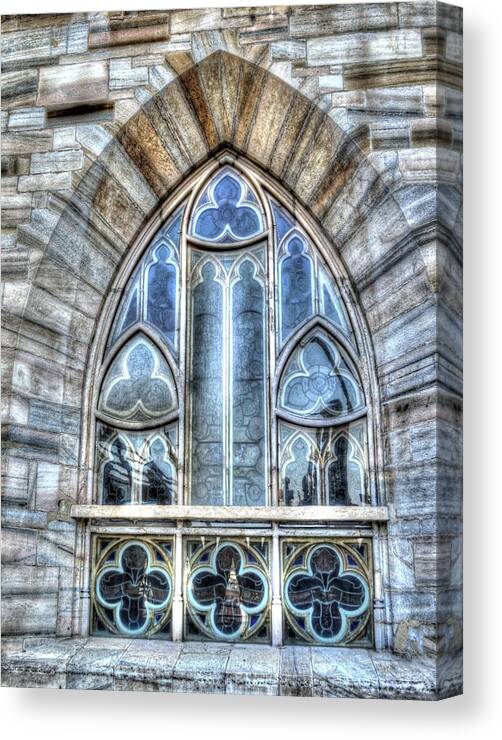 Italy Canvas Print featuring the photograph Cathedral Window Milan by Bill Hamilton
