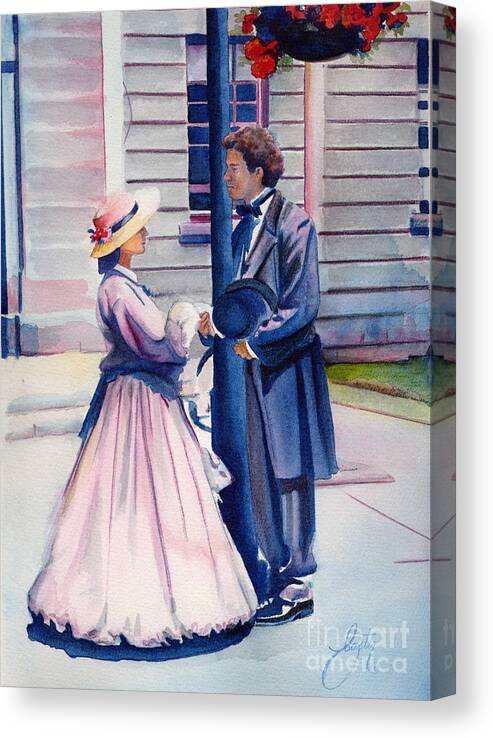 Chance Meeting Canvas Print featuring the painting Chance Meeting by Daniela Easter