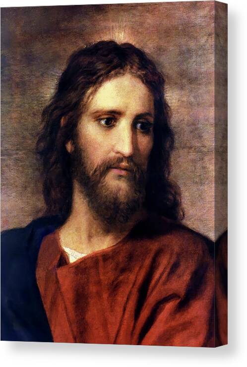 Jesus Prints Canvas Print featuring the painting Christ at 33 by Heinrich Hofmann