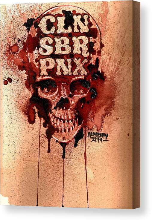Punk Canvas Print featuring the painting Cln Sbr Pnx by Ryan Almighty