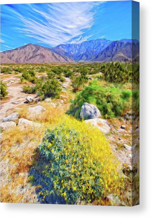 Coachella Spring Canvas Print featuring the painting Coachella Spring by Dominic Piperata