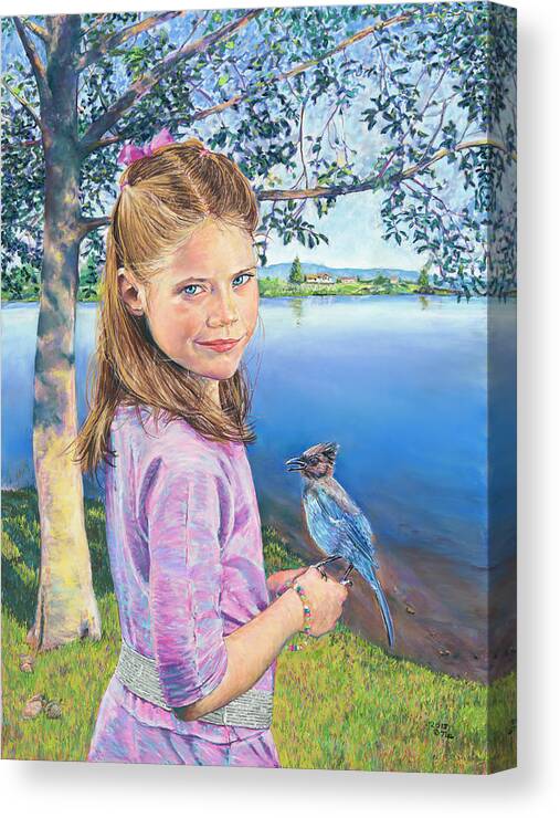 Birdseye Art Studio Canvas Print featuring the pastel Color Personified - Blue by Nick Payne