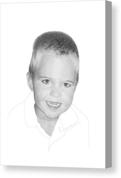 Portrait Canvas Print featuring the drawing Coulter by Conrad Mieschke