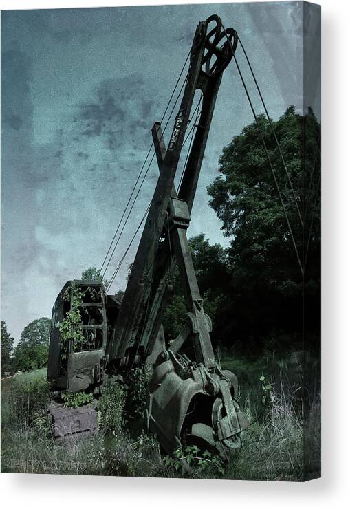 Old Crane Canvas Print featuring the photograph Crane by Jerry LoFaro