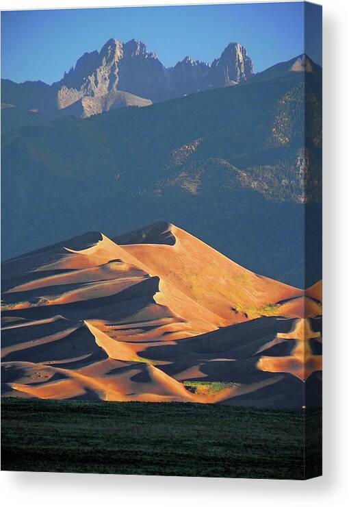 D10937 Canvas Print featuring the photograph D10937 Sunrise on Star Dune by Ed Cooper Photography