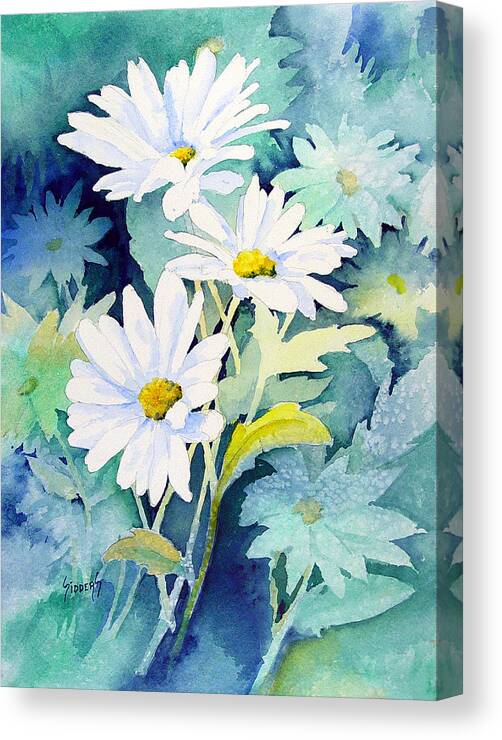Flowers Canvas Print featuring the painting Daisies by Sam Sidders